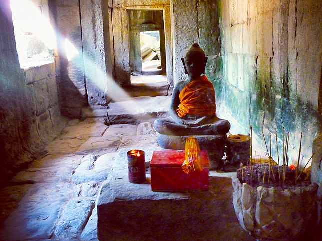 Buddha at Angkor Wat.